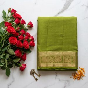 Plain tusser silk sarees